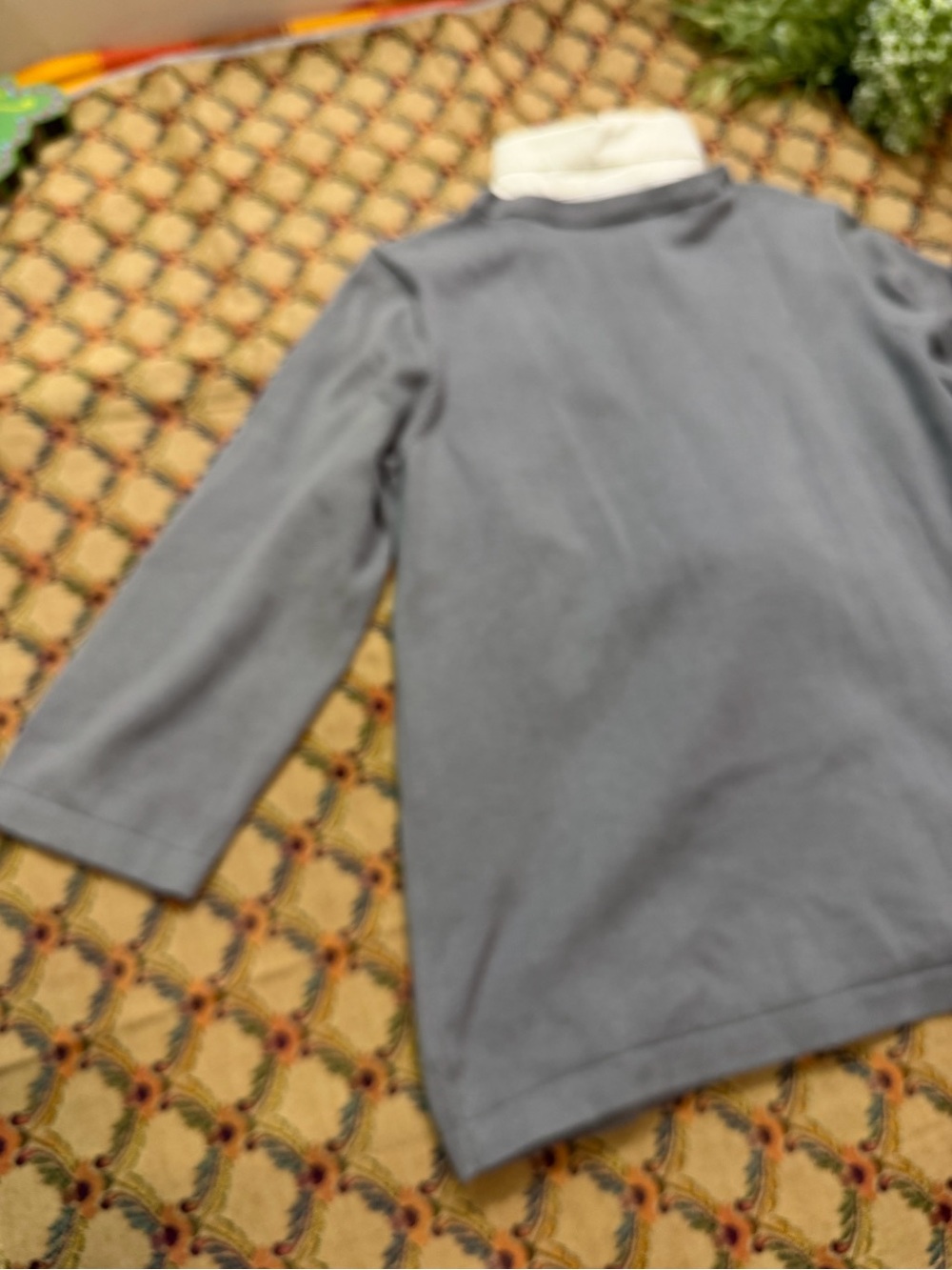 Gray Tie-Front Women's Cardigan Sweater-one piece - Picture 8 of 11